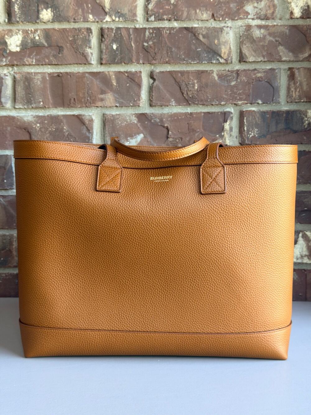 Burberry London Tote Leather Medium Brown 43657